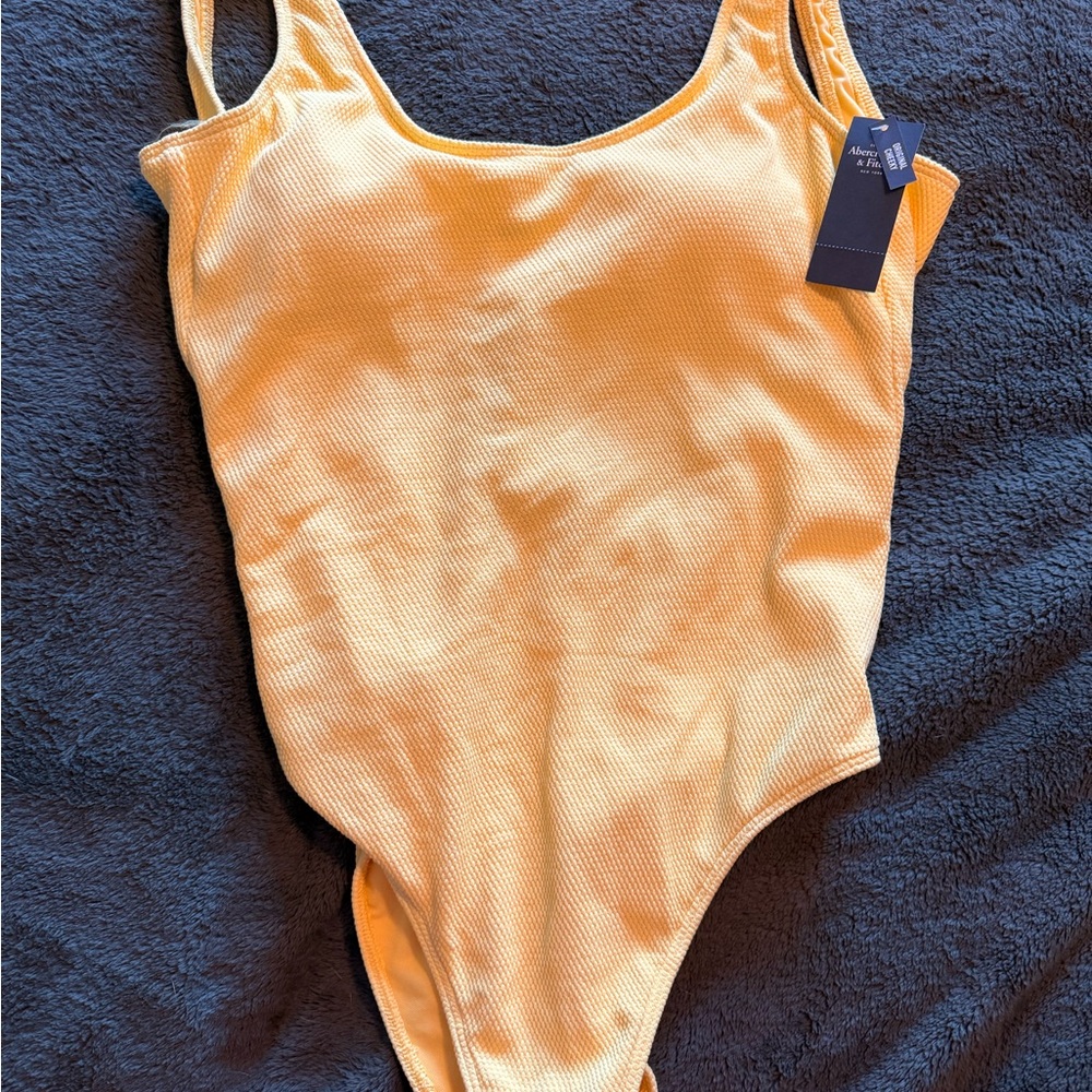 Yellow Ribbed One piece